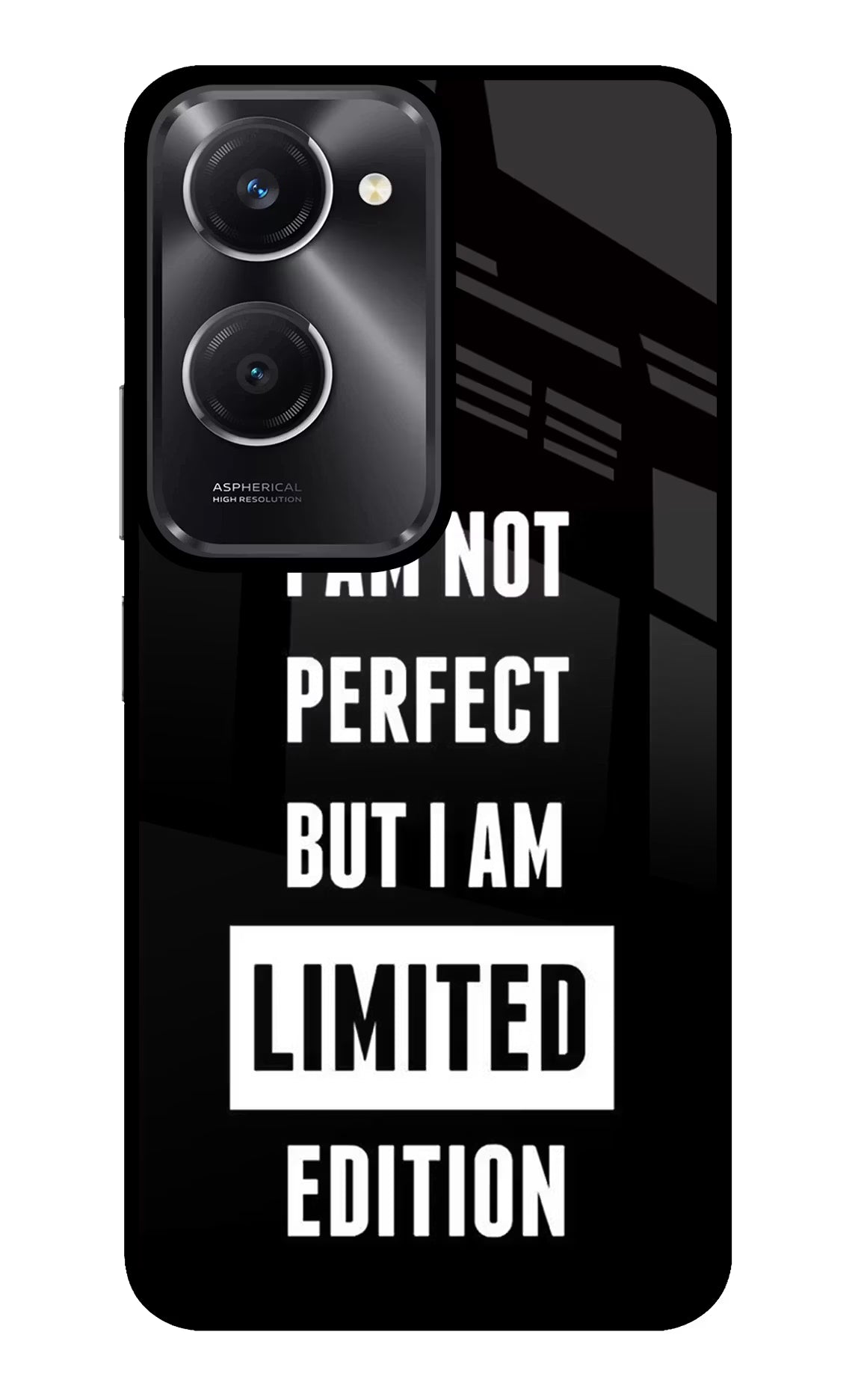I Am Not Perfect But I Am Limited Edition Vivo T3 Lite 5G Glass Case Back Cover by Casekaro