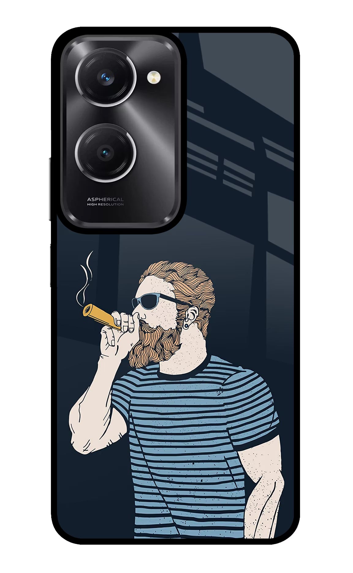 Smoking Vivo T3 Lite 5G Glass Case Back Cover by Casekaro