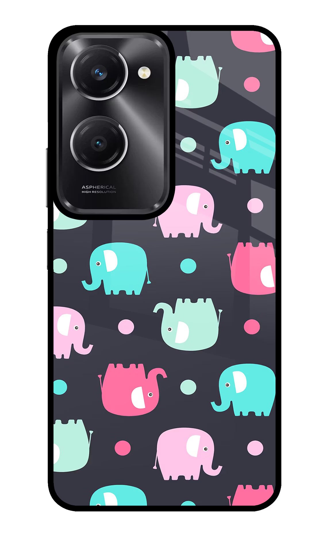 Elephants Vivo T3 Lite 5G Glass Case