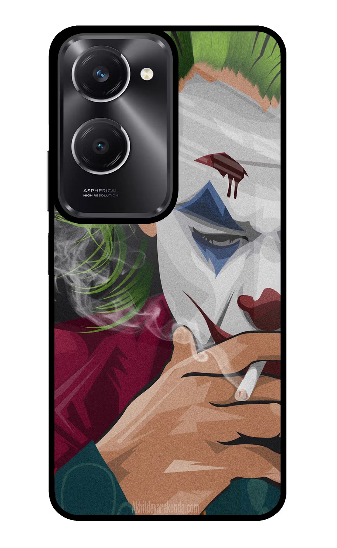 Joker Smoking Vivo T3 Lite 5G Glass Case Back Cover by Casekaro