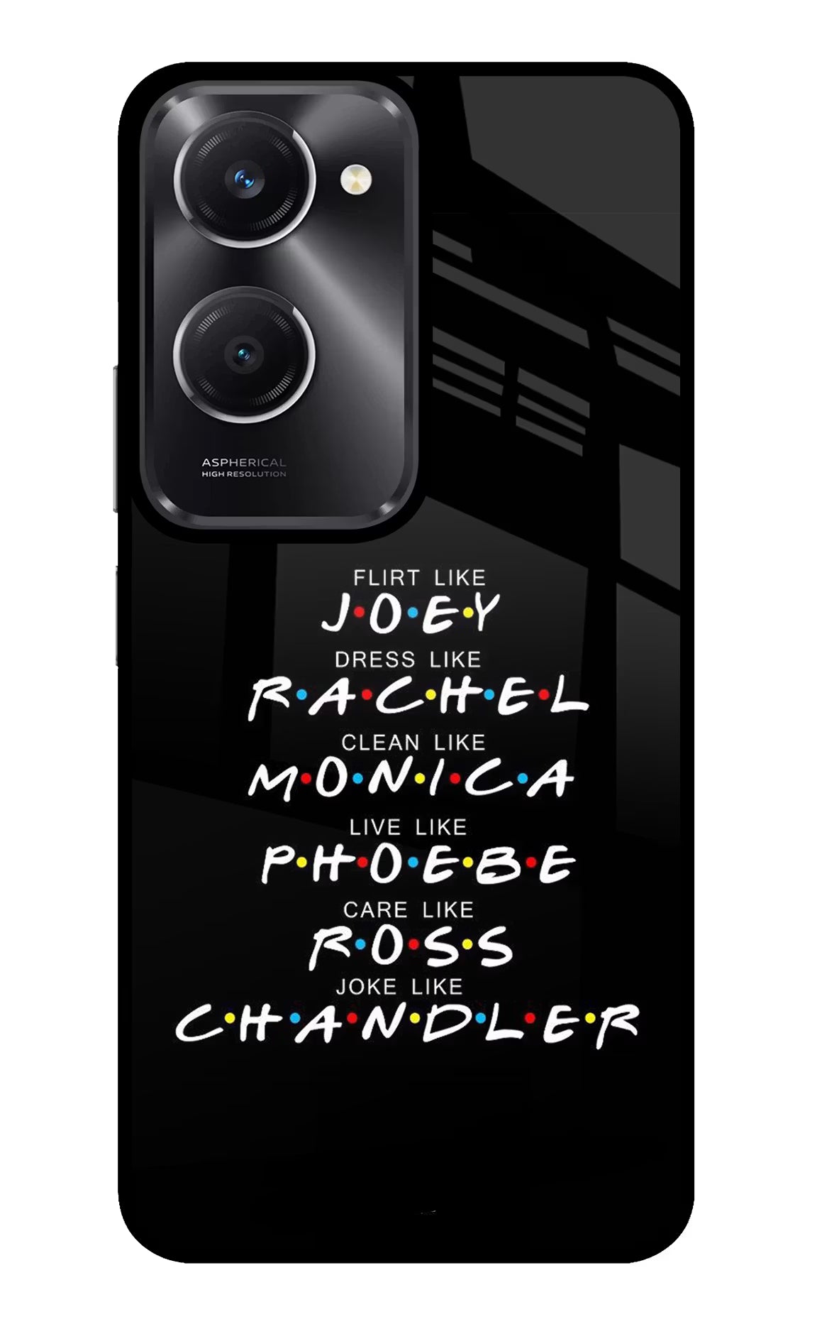 FRIENDS Character Vivo T3 Lite 5G Glass Case