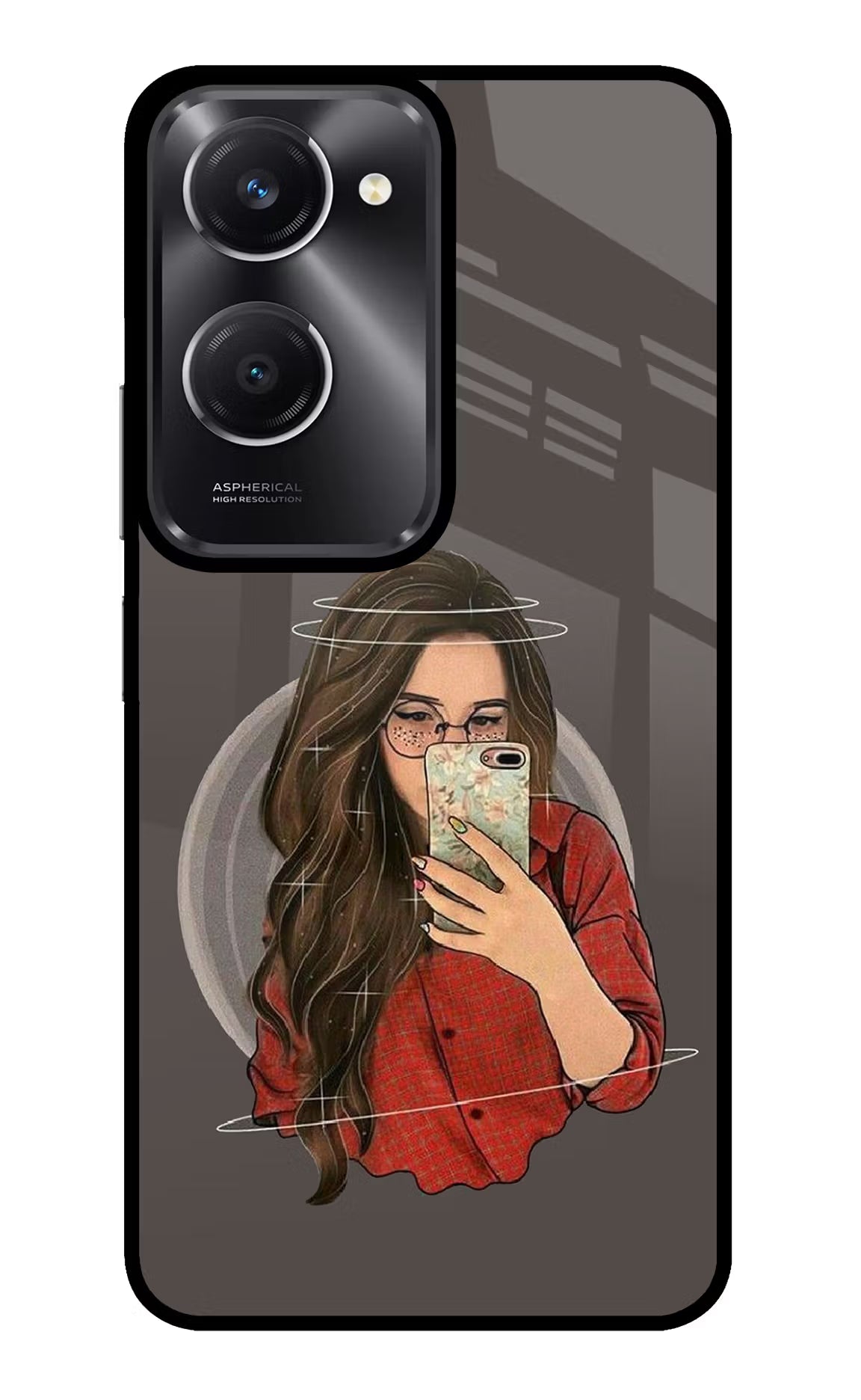 Selfie Queen Vivo T3 Lite 5G Glass Case Back Cover by Casekaro