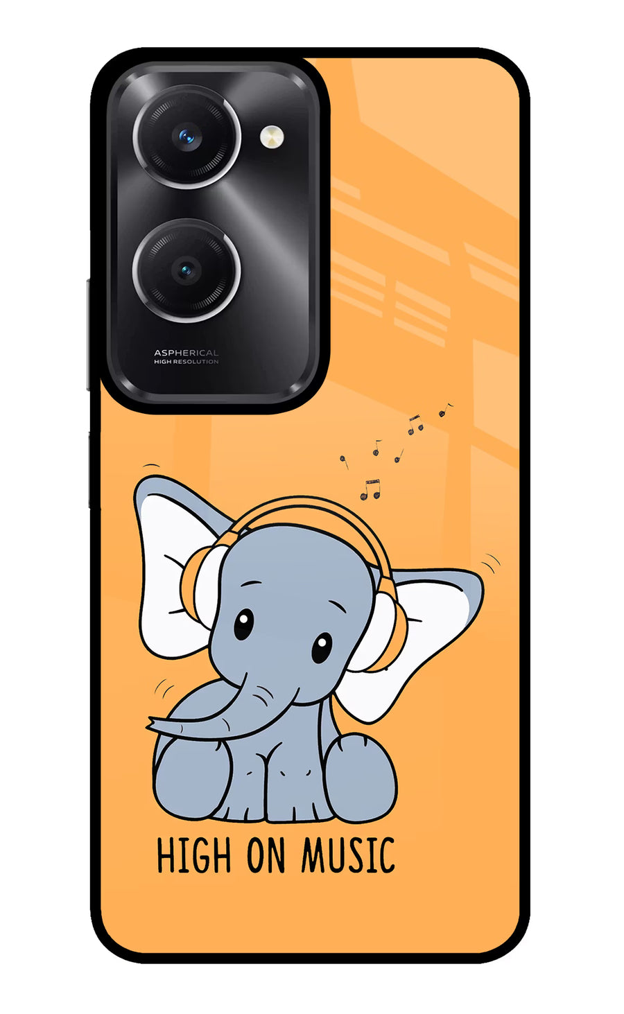 High On Music Vivo T3 Lite 5G Back Cover, Glass case