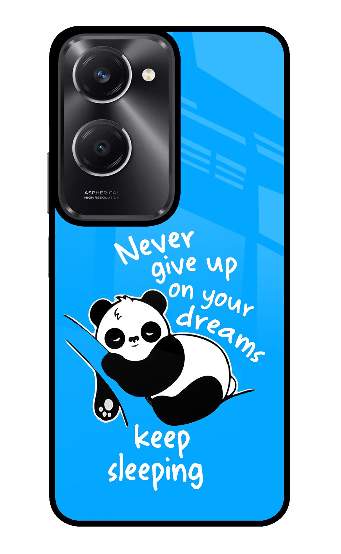 Keep Sleeping Vivo T3 Lite 5G Glass Case Back Cover by Casekaro