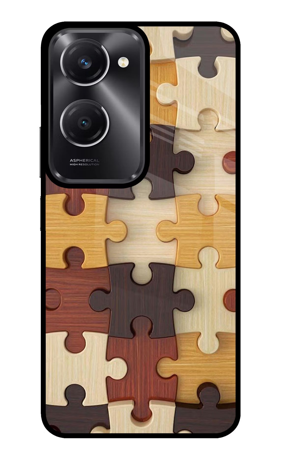 Wooden Puzzle Vivo T3 Lite 5G Glass Case