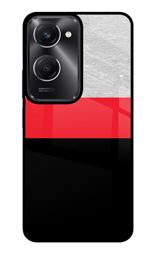 Tri Color Pattern Vivo T3 Lite 5G Glass Case