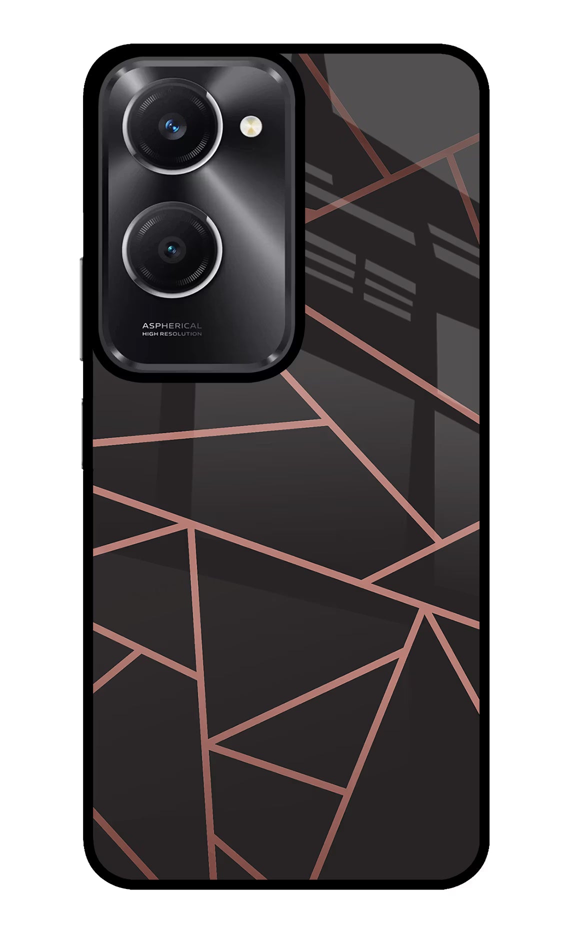 Geometric Pattern Vivo T3 Lite 5G Glass Case Back Cover by Casekaro