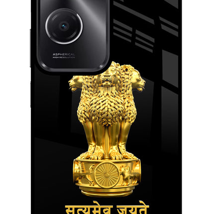 Satyamev Jayate Golden Vivo T3 Lite 5G Glass Case