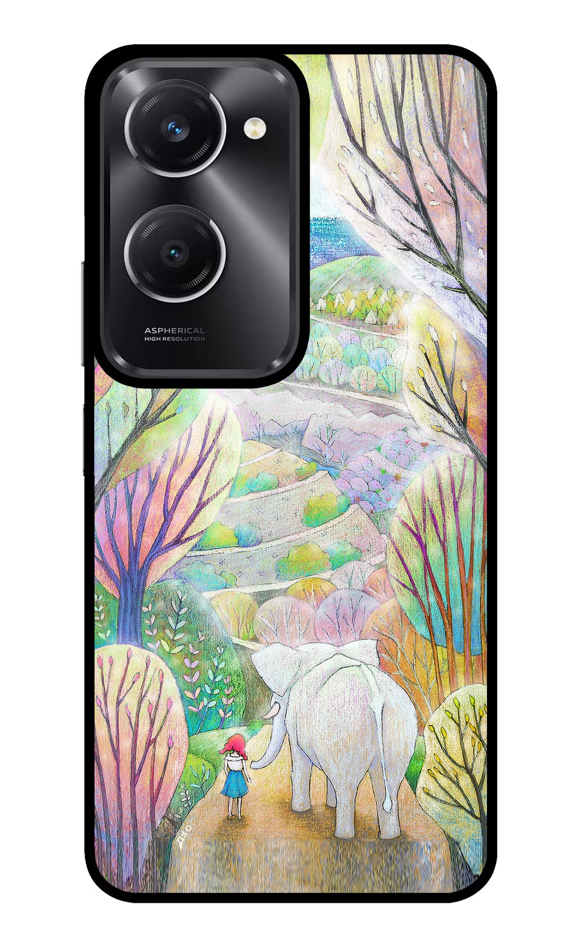 Nature Painting Vivo T3 Lite 5G Glass Case Back Cover by Casekaro