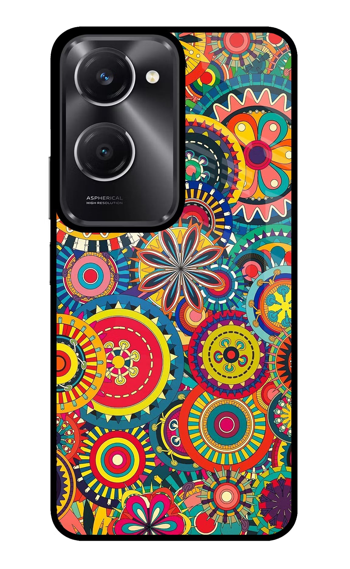 Gol Gol Art Vivo T3 Lite 5G Glass Case Back Cover by Casekaro
