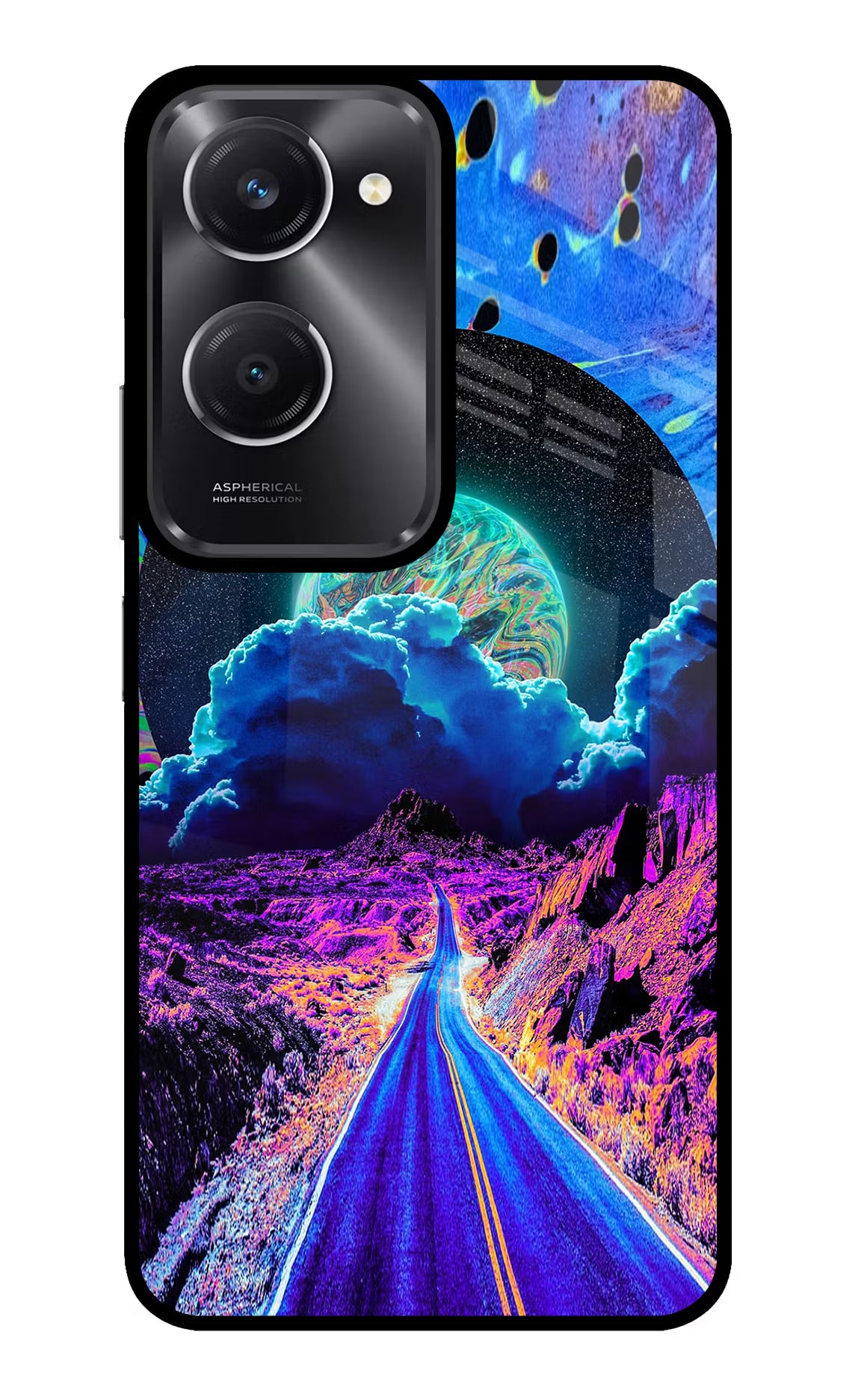 Psychedelic Painting Vivo T3 Lite 5G Glass Case