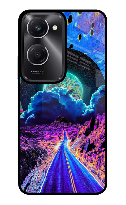 Psychedelic Painting Vivo T3 Lite 5G Glass Case
