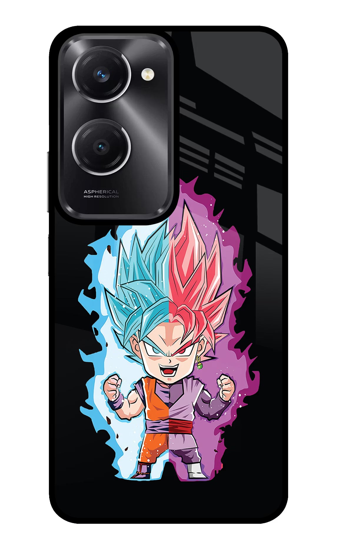 Chota Goku Vivo T3 Lite 5G Glass Case Back Cover by Casekaro