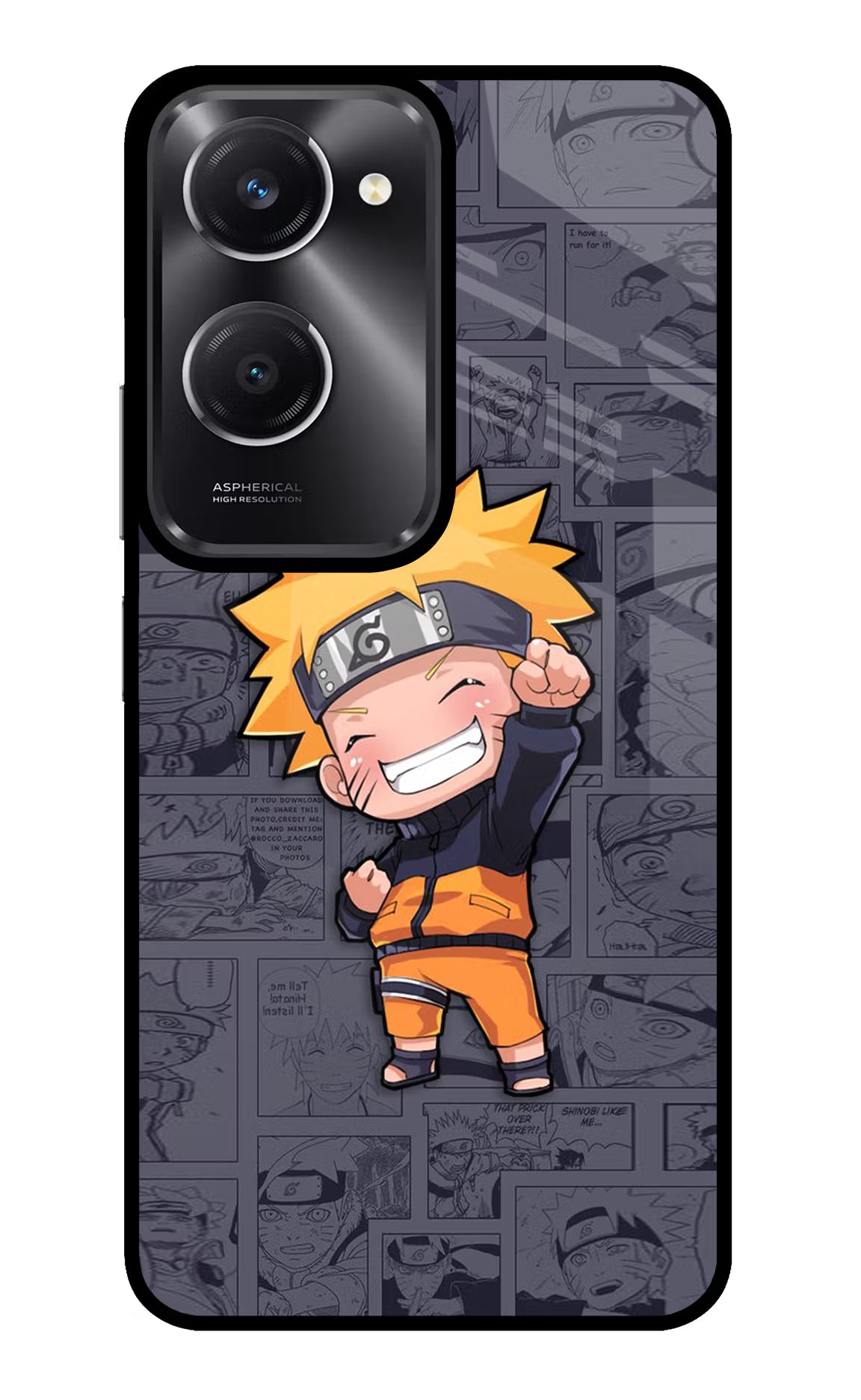 Chota Naruto Vivo T3 Lite 5G Glass Case Back Cover by Casekaro