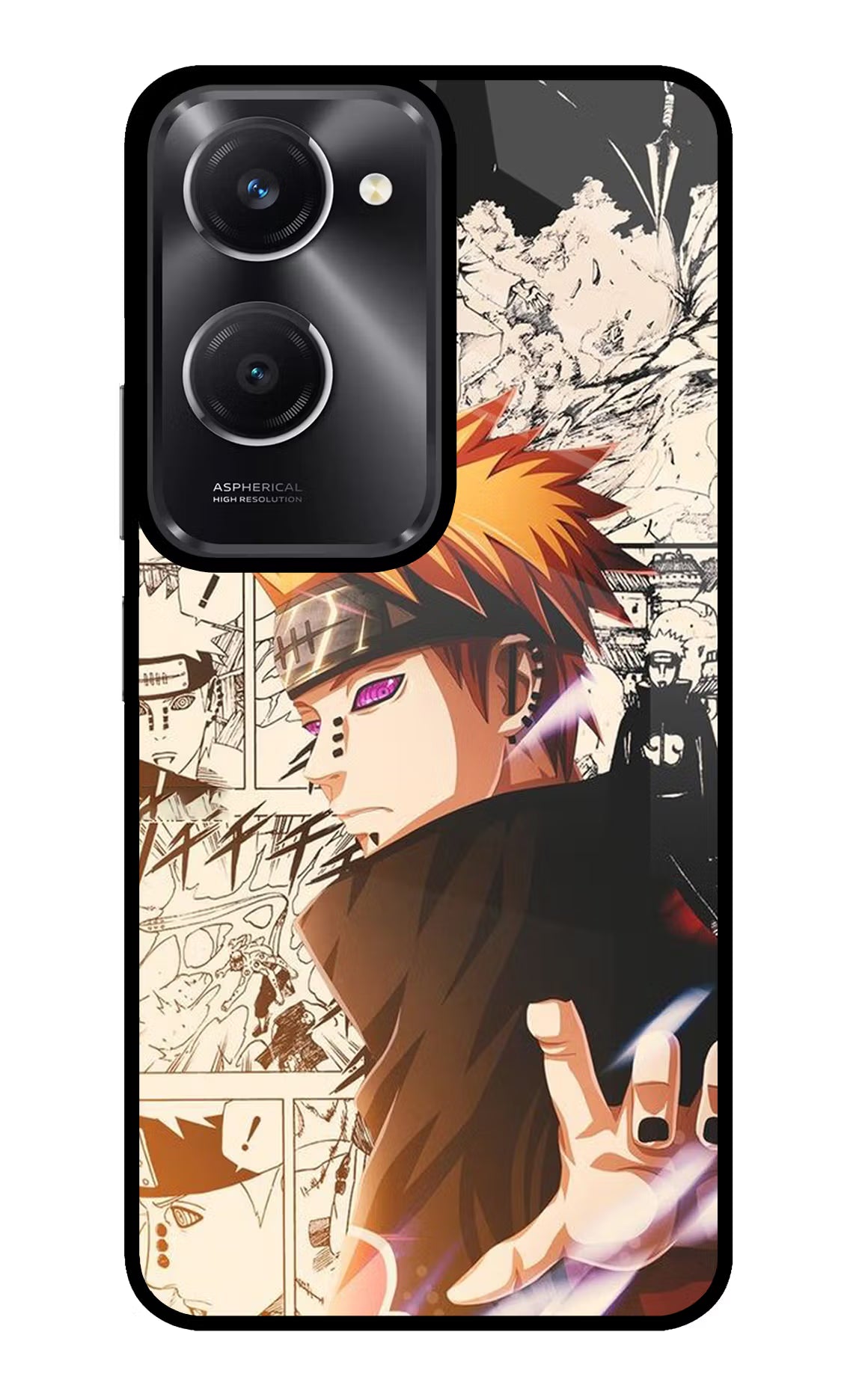 Pain Anime Vivo T3 Lite 5G Glass Case Back Cover by Casekaro