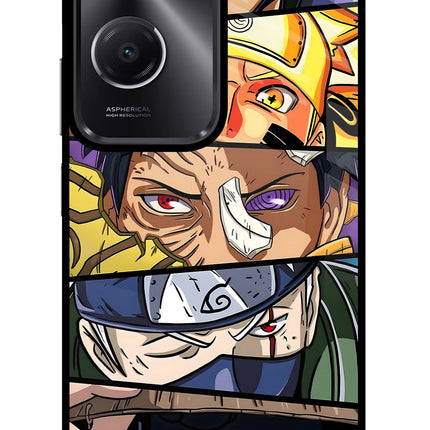 Naruto Character Vivo T3 Lite 5G Glass Case Back Cover by Casekaro