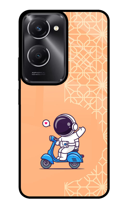 Cute Astronaut Riding Vivo T3 Lite 5G Glass Case