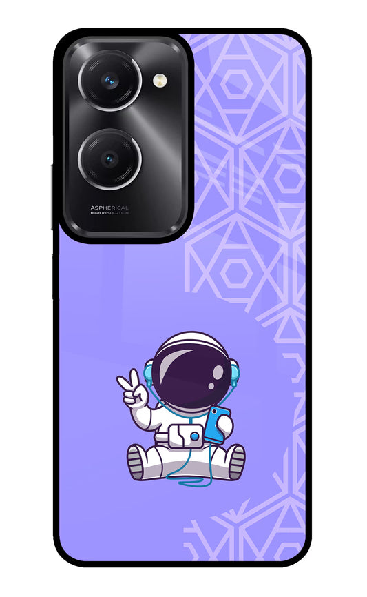 Cute Astronaut Chilling Vivo T3 Lite 5G Glass Case