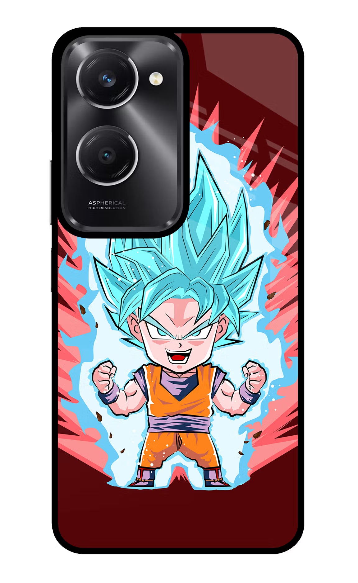 Goku Little Vivo T3 Lite 5G Glass Case Back Cover by Casekaro