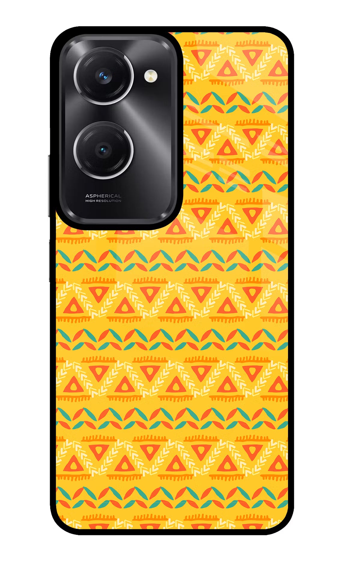 Tribal Pattern Vivo T3 Lite 5G Glass Case Back Cover by Casekaro