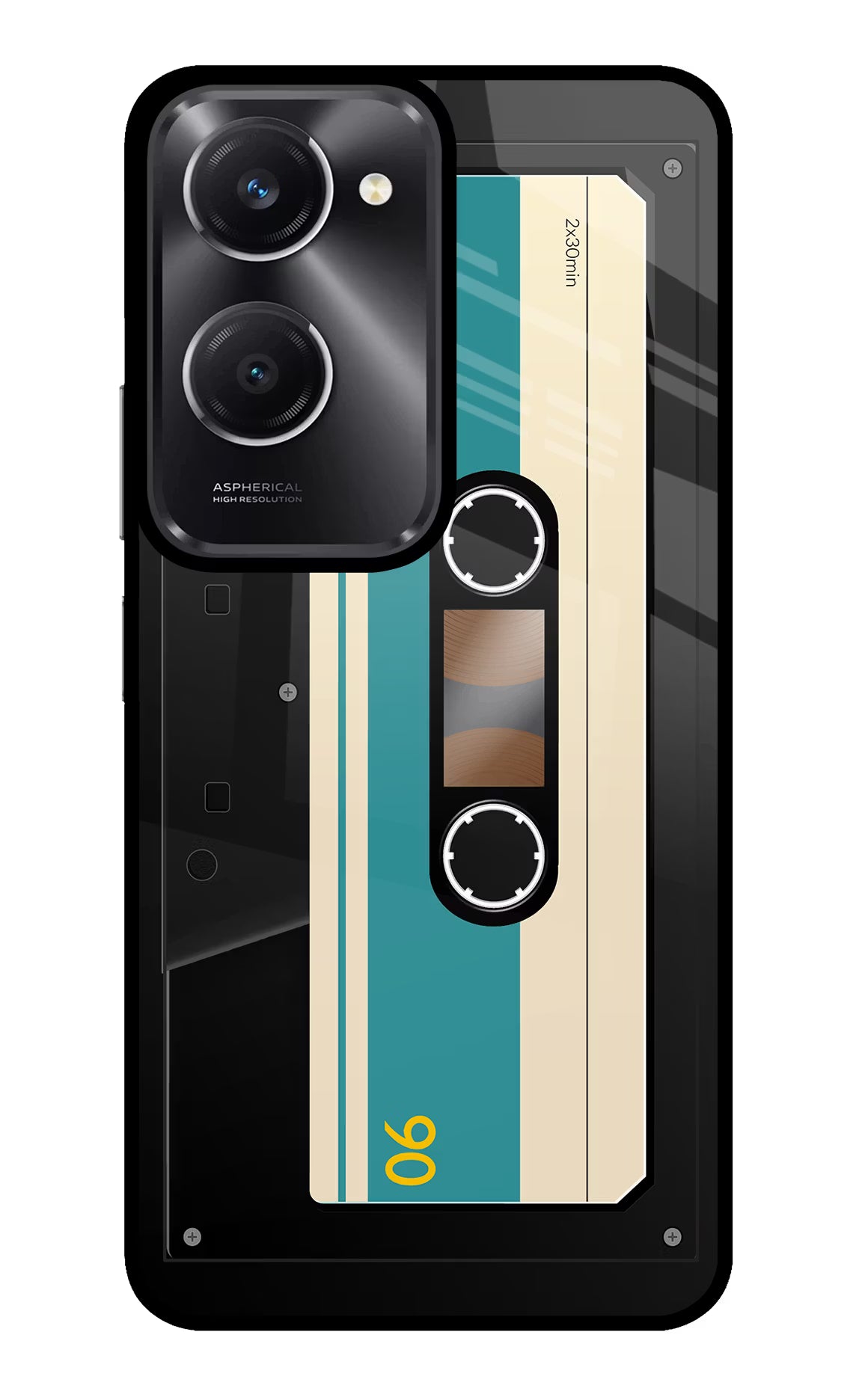 Cassette Vivo T3 Lite 5G Glass Case Back Cover by Casekaro