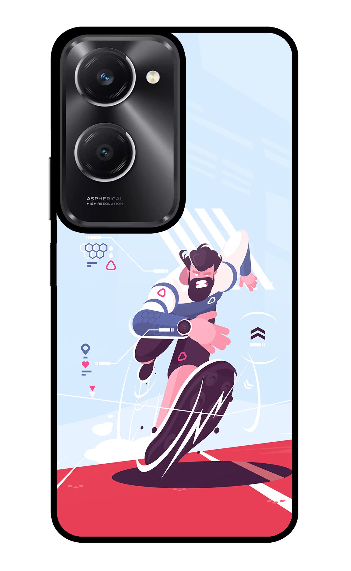 Run Pro Vivo T3 Lite 5G Glass Case Back Cover by Casekaro