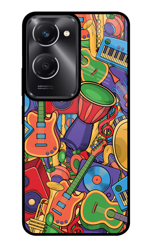 Music Instrument Doodle Vivo T3 Lite 5G Glass Case