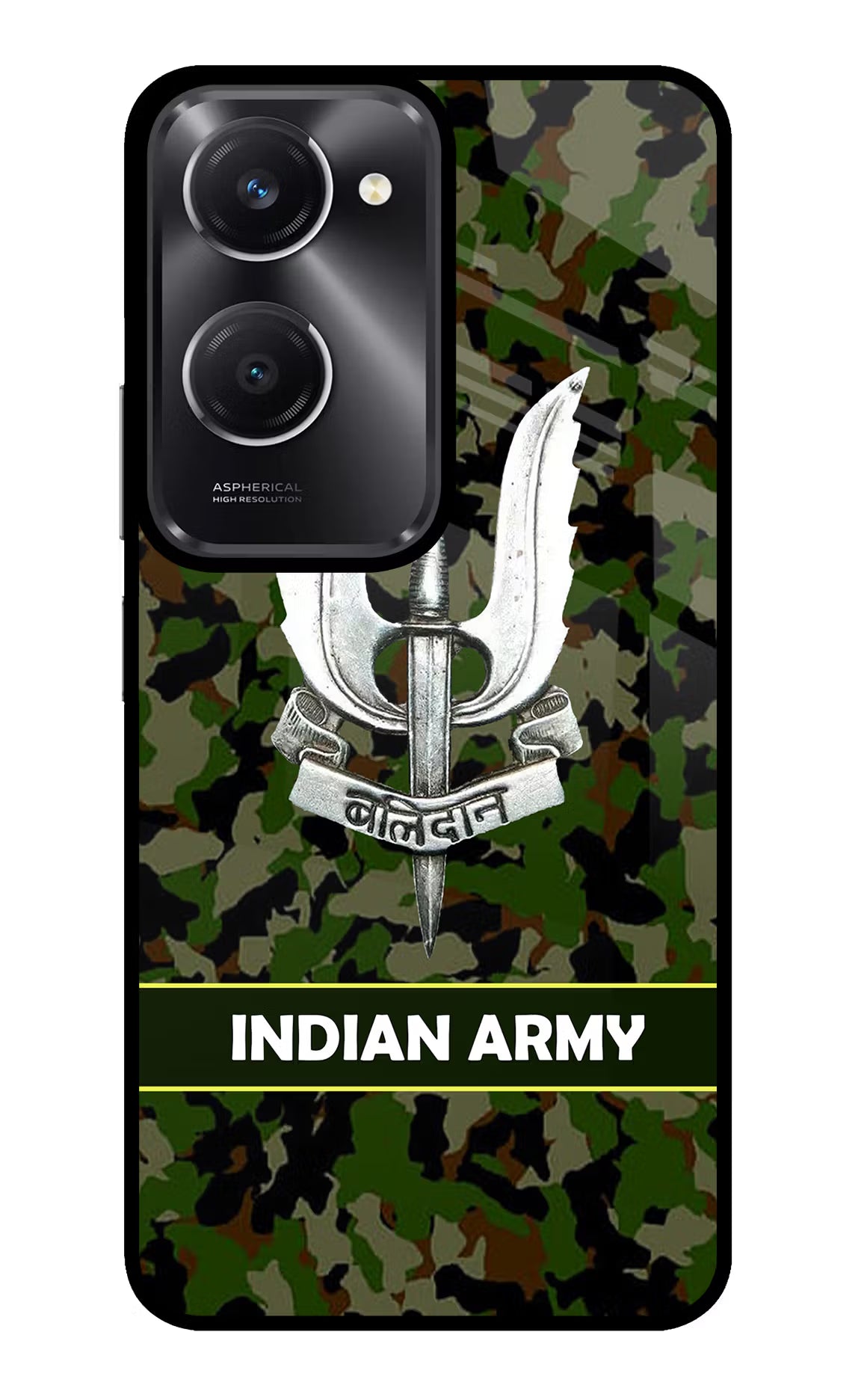 Balidan Indian Logo Vivo T3 Lite 5G Glass Case Back Cover by Casekaro