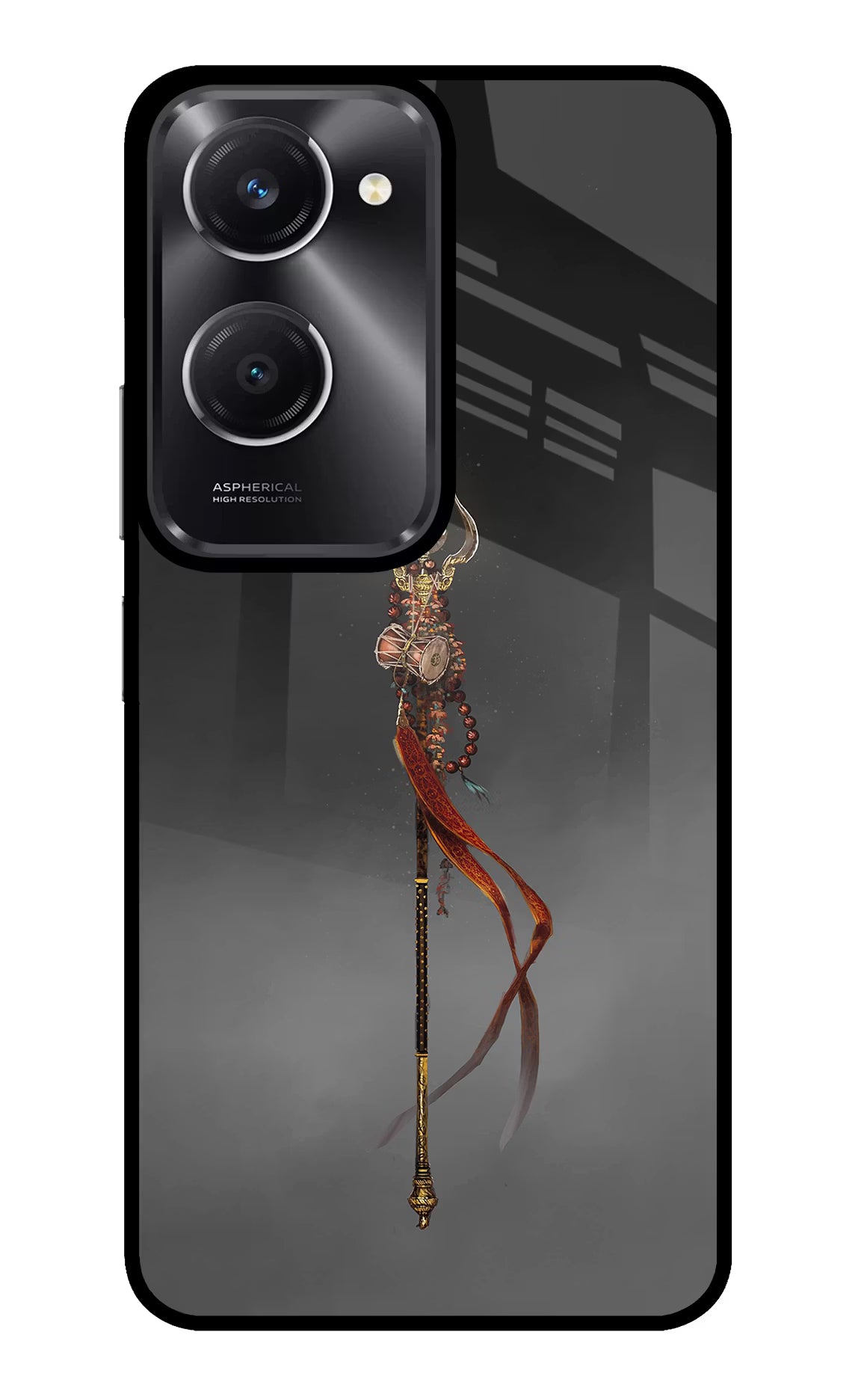 Shiv Trishul Vivo T3 Lite 5G Glass Case Back Cover by Casekaro