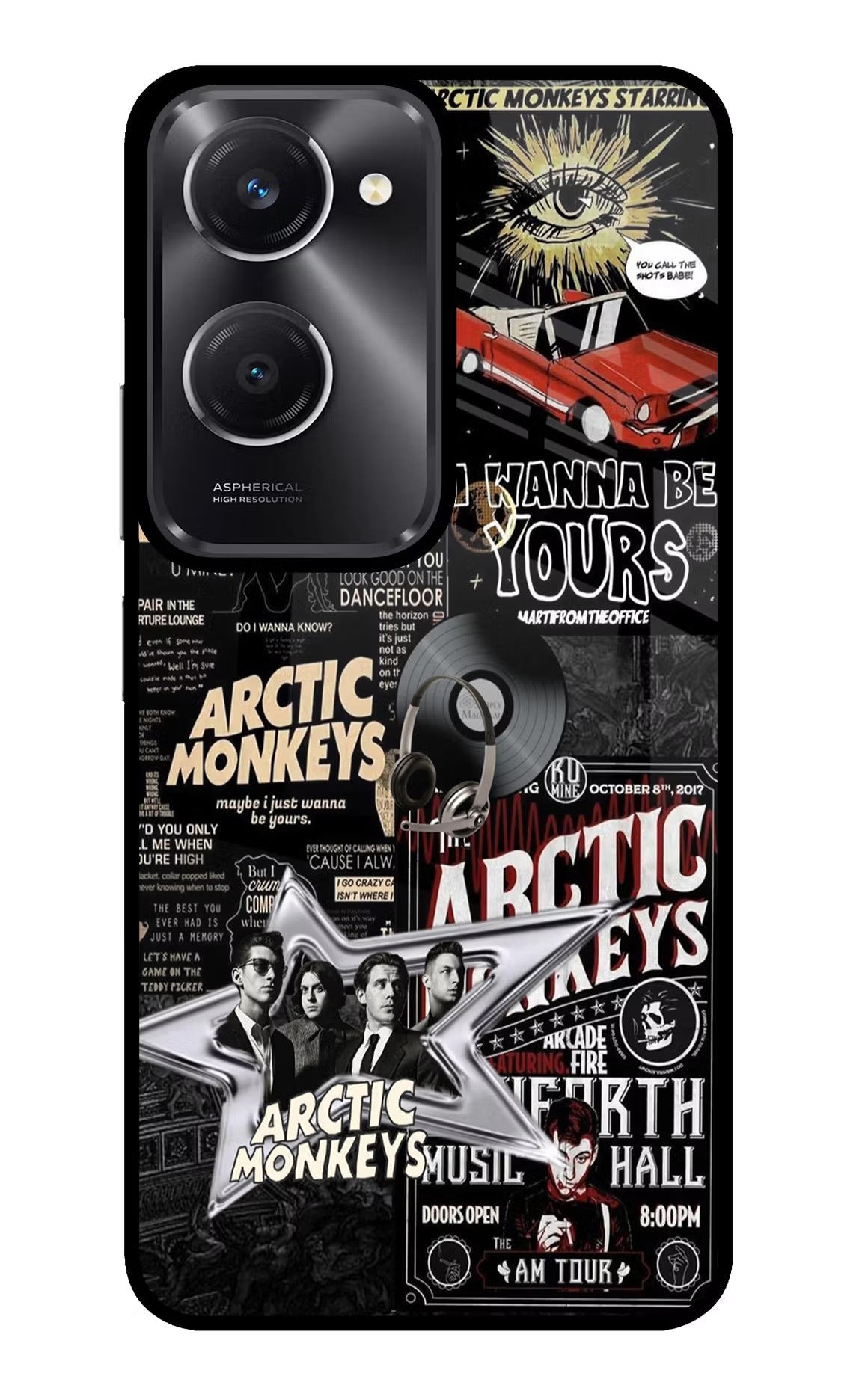 Arctic Monkeys Vivo T3 Lite 5G Glass Case Back Cover by Casekaro