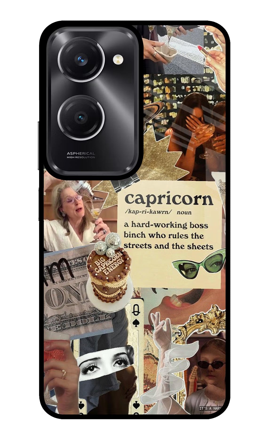 Capricorn Zodiac Vivo T3 Lite 5G Glass Case Back Cover by Casekaro