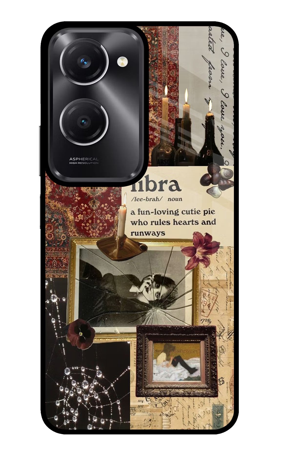 Libra Zodiac Vivo T3 Lite 5G Glass Case Back Cover by Casekaro