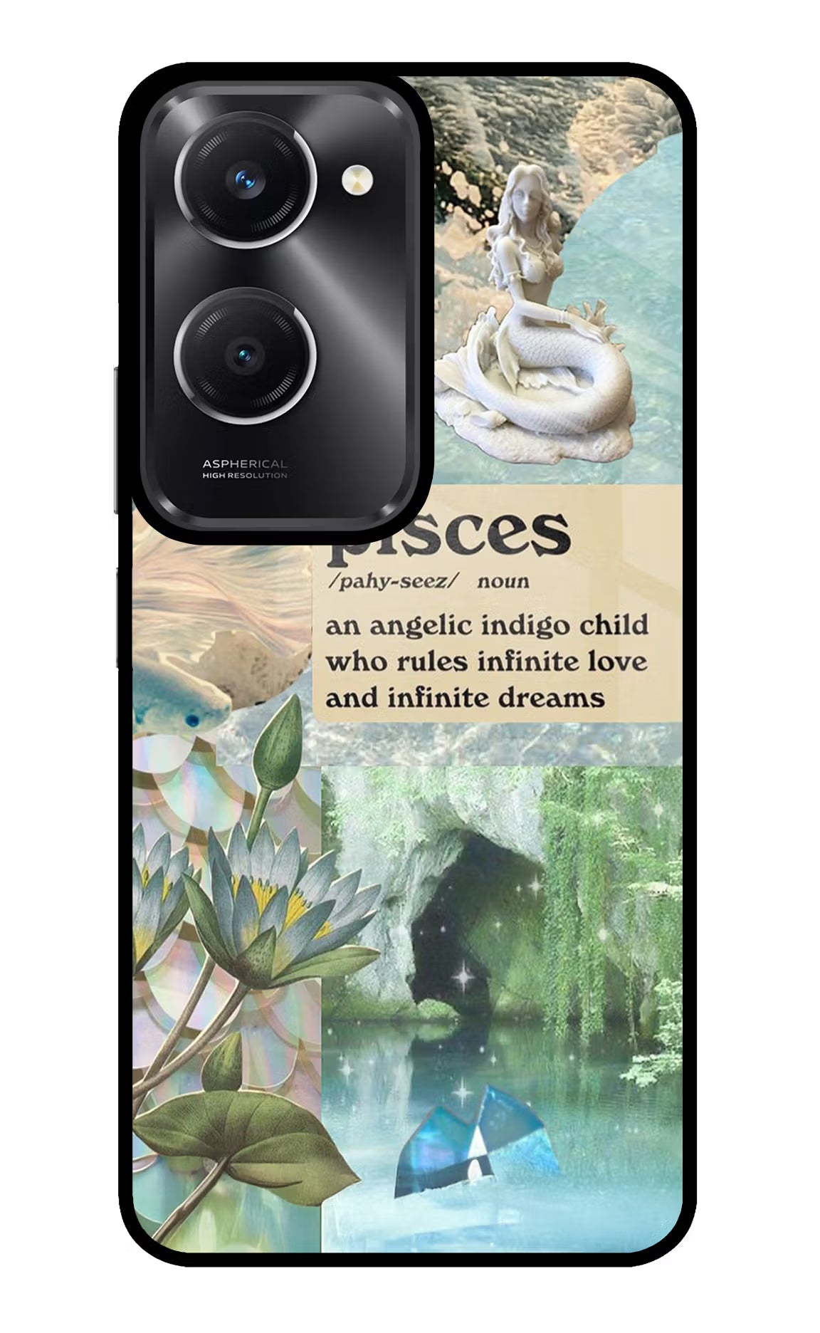 Pisces Zodiac Vivo T3 Lite 5G Glass Case Back Cover by Casekaro