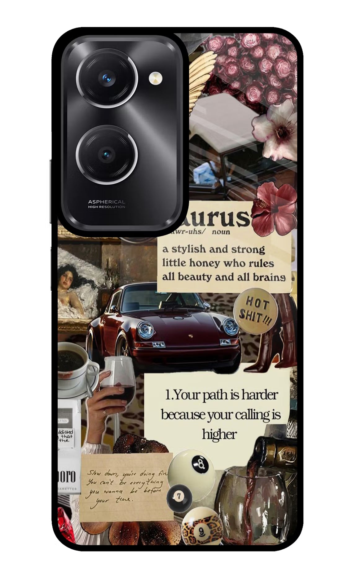 Taurus Zodiac Vivo T3 Lite 5G Glass Case Back Cover by Casekaro