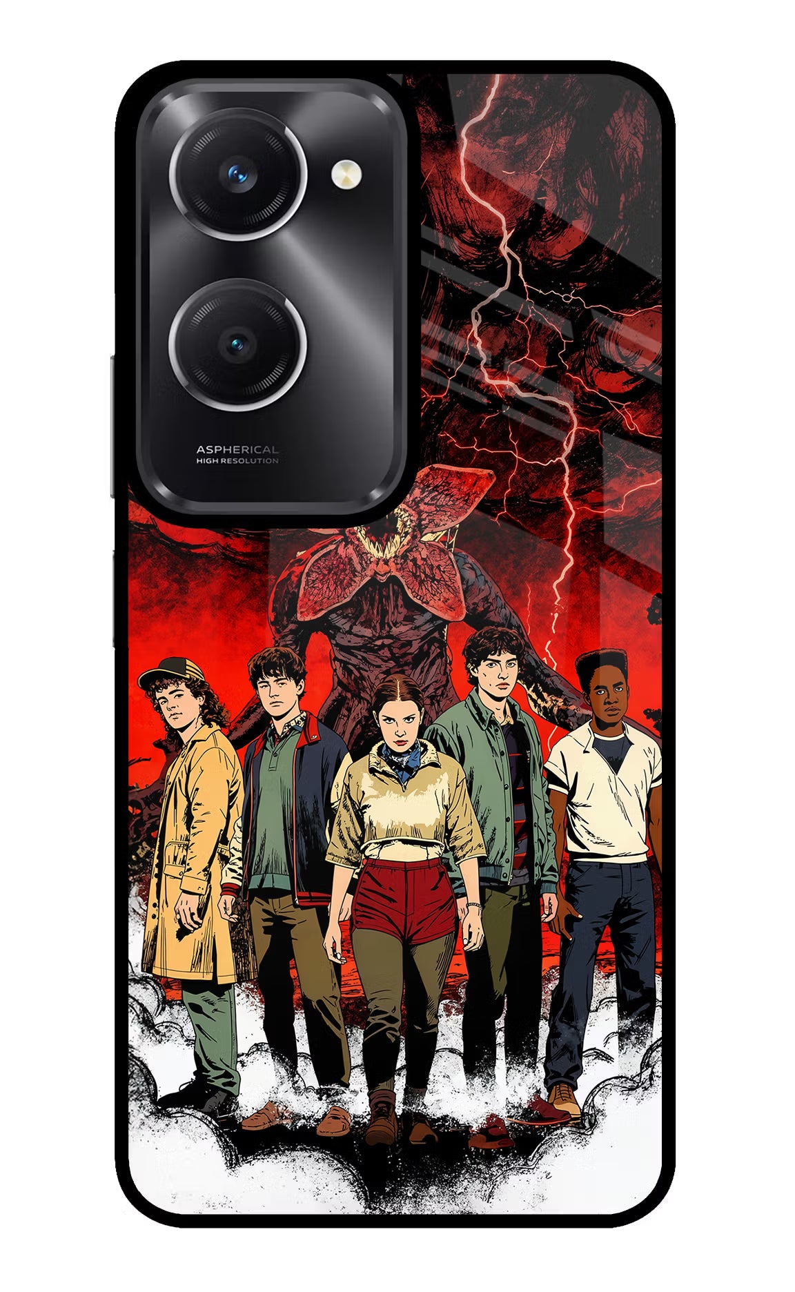 Ordinary Things Characters Vivo T3 Lite 5G Glass Case Back Cover by Casekaro