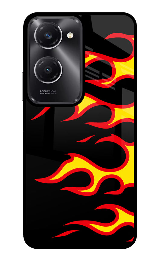 Side Sweep Flames Vivo T3 Lite 5G Glass Case