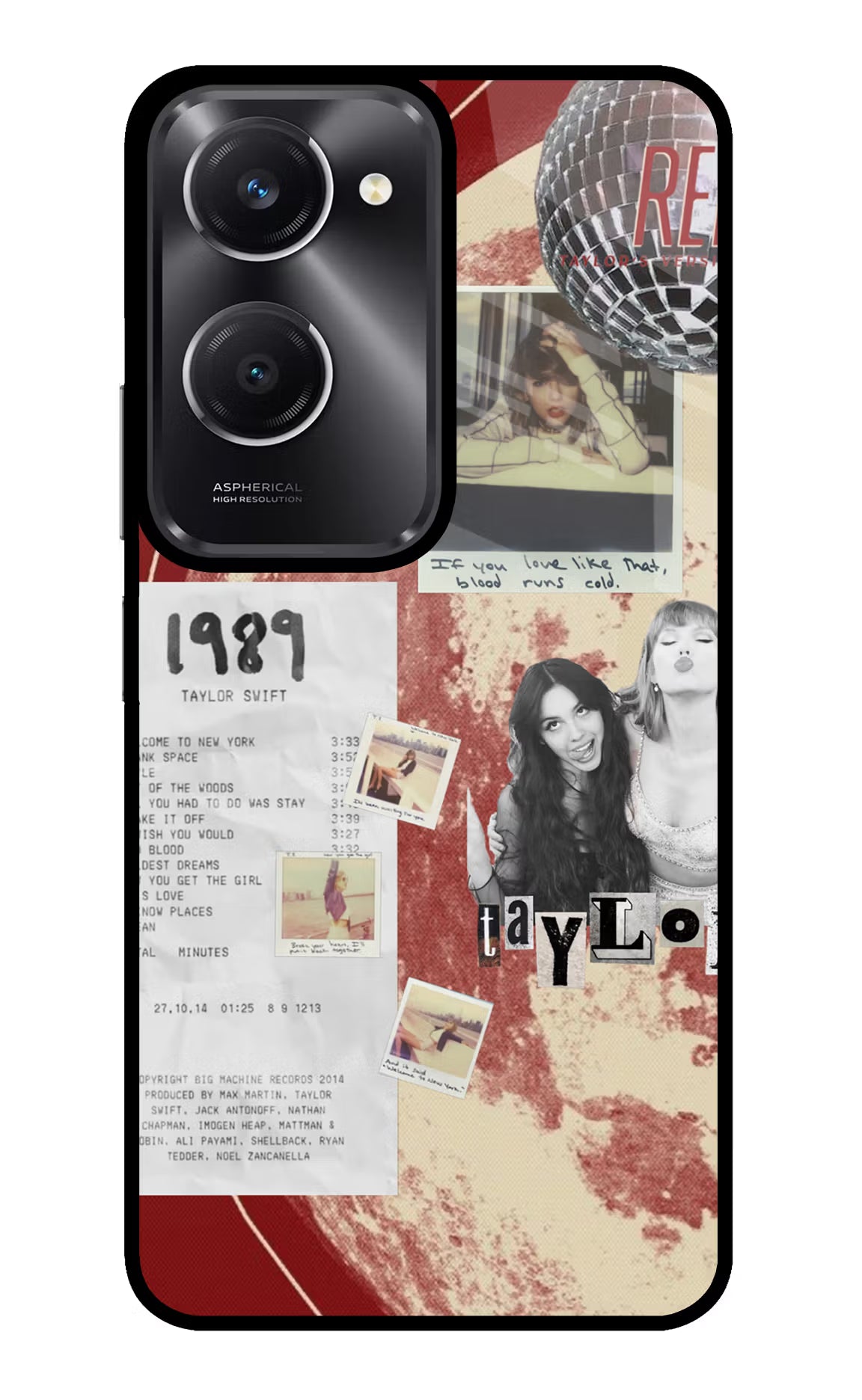 Taylor Swift Vivo T3 Lite 5G Glass Case Back Cover by Casekaro