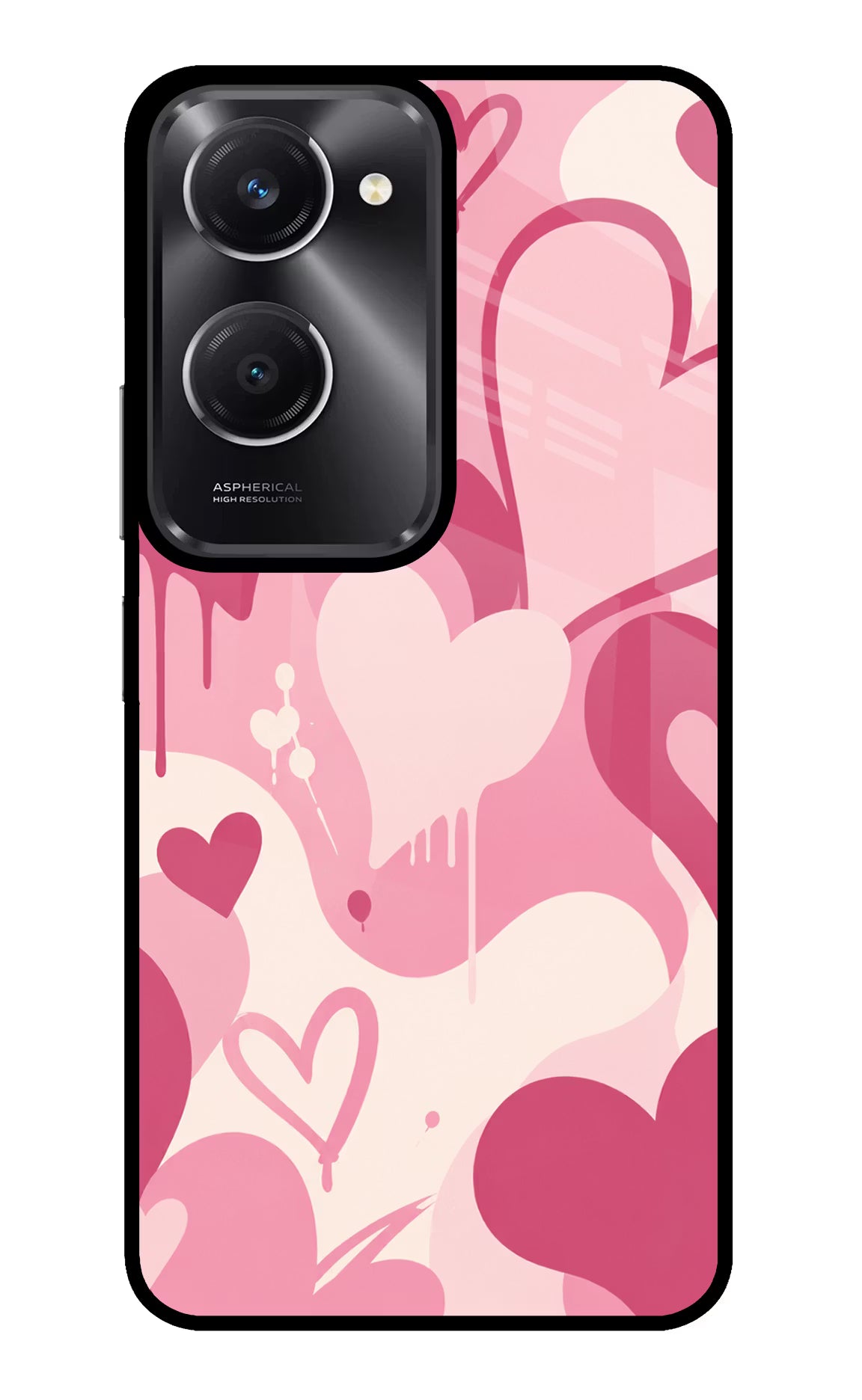 Hearty case Vivo T3 Lite 5G Glass Case Back Cover by Casekaro