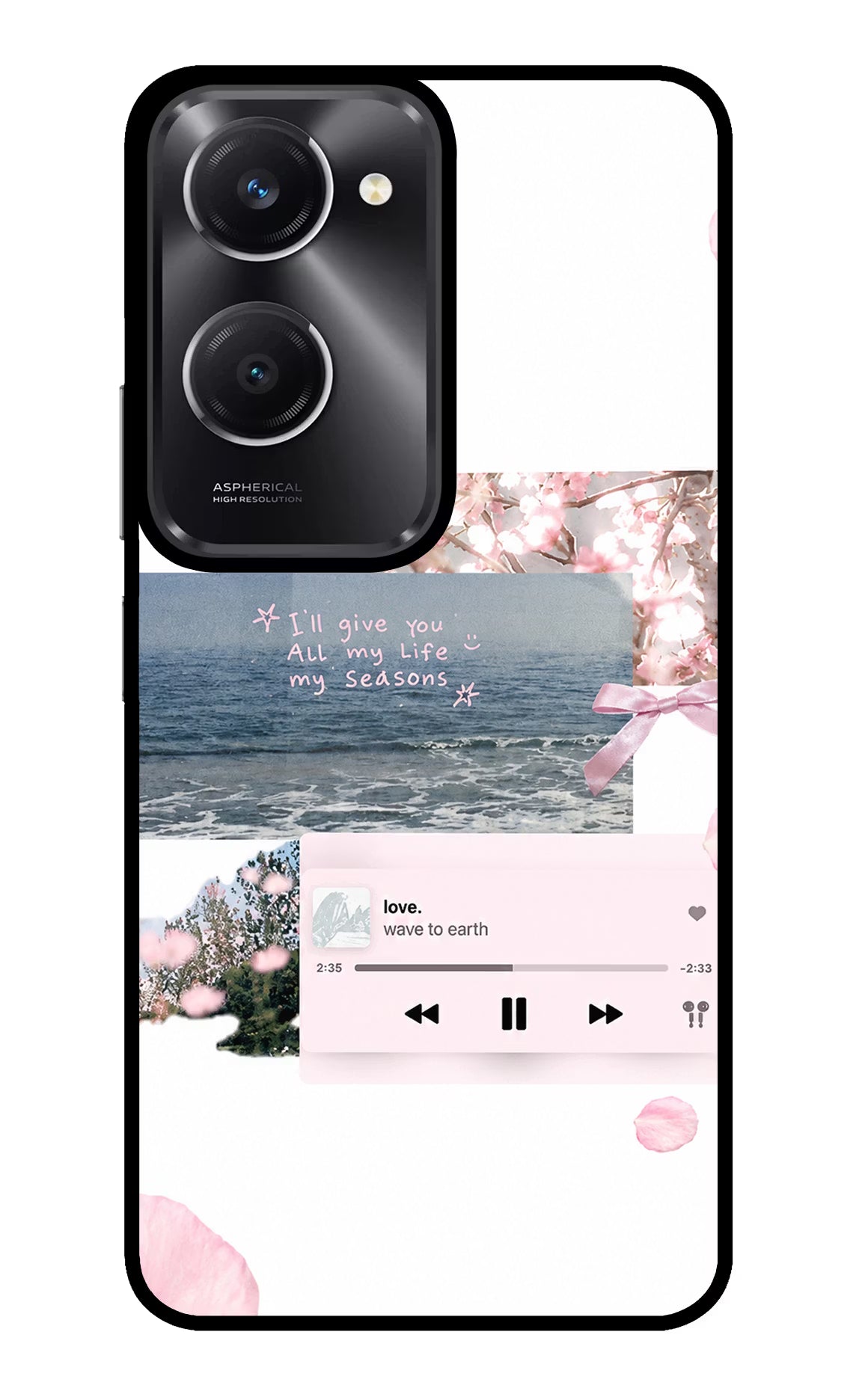 Wave to earth Vivo T3 Lite 5G Glass Case