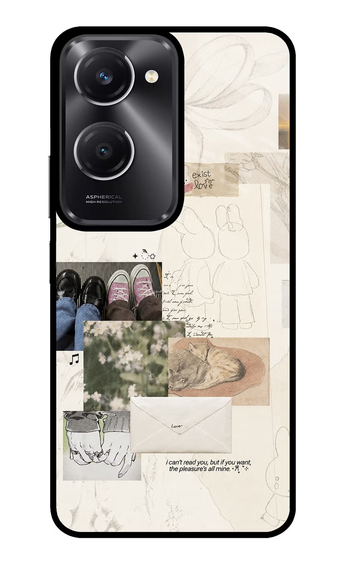 Soft Aesthetic Vivo T3 Lite 5G Glass Case