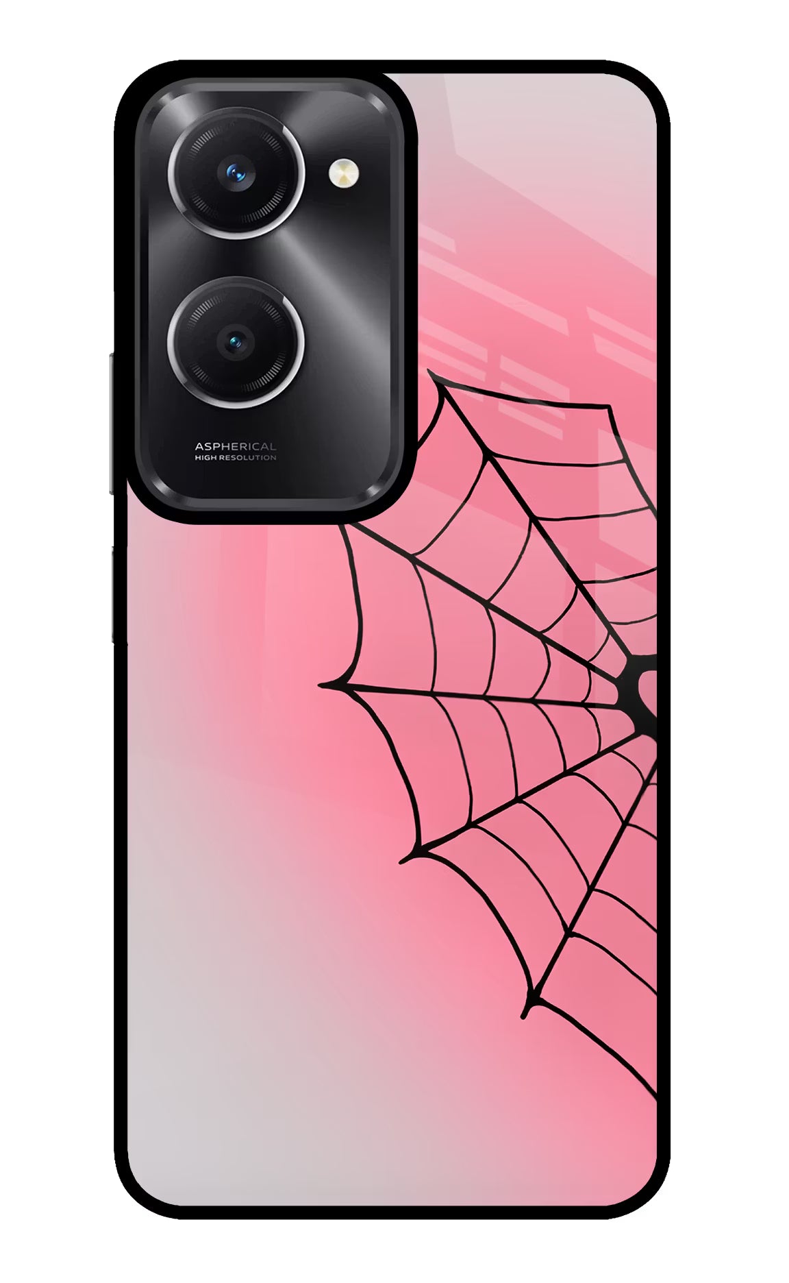Pink Web Vivo T3 Lite 5G Glass Case
