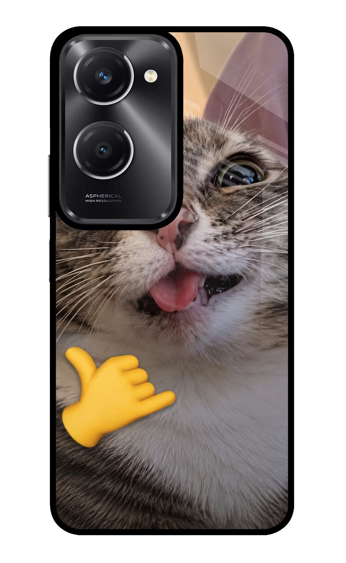 Silly Cat Call Vivo T3 Lite 5G Glass Case