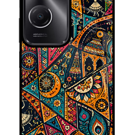 Folk Print Vivo T3 Lite 5G Glass Case