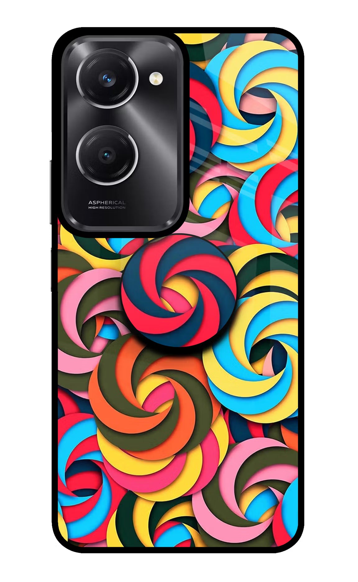 Spiral Pattern Vivo T3 Lite 5G Pop Case by Casekaro