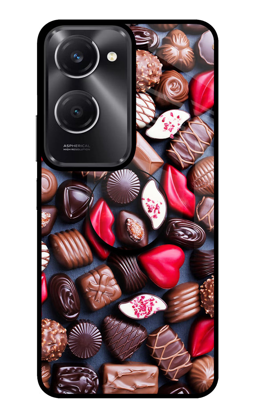 Chocolates Vivo T3 Lite 5G Pop Case, Glass case