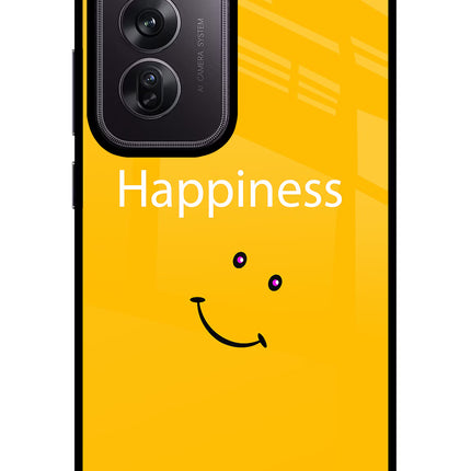 Happiness With Smiley Oppo Reno12 Pro 5G Glass Case Back Cover by Casekaro