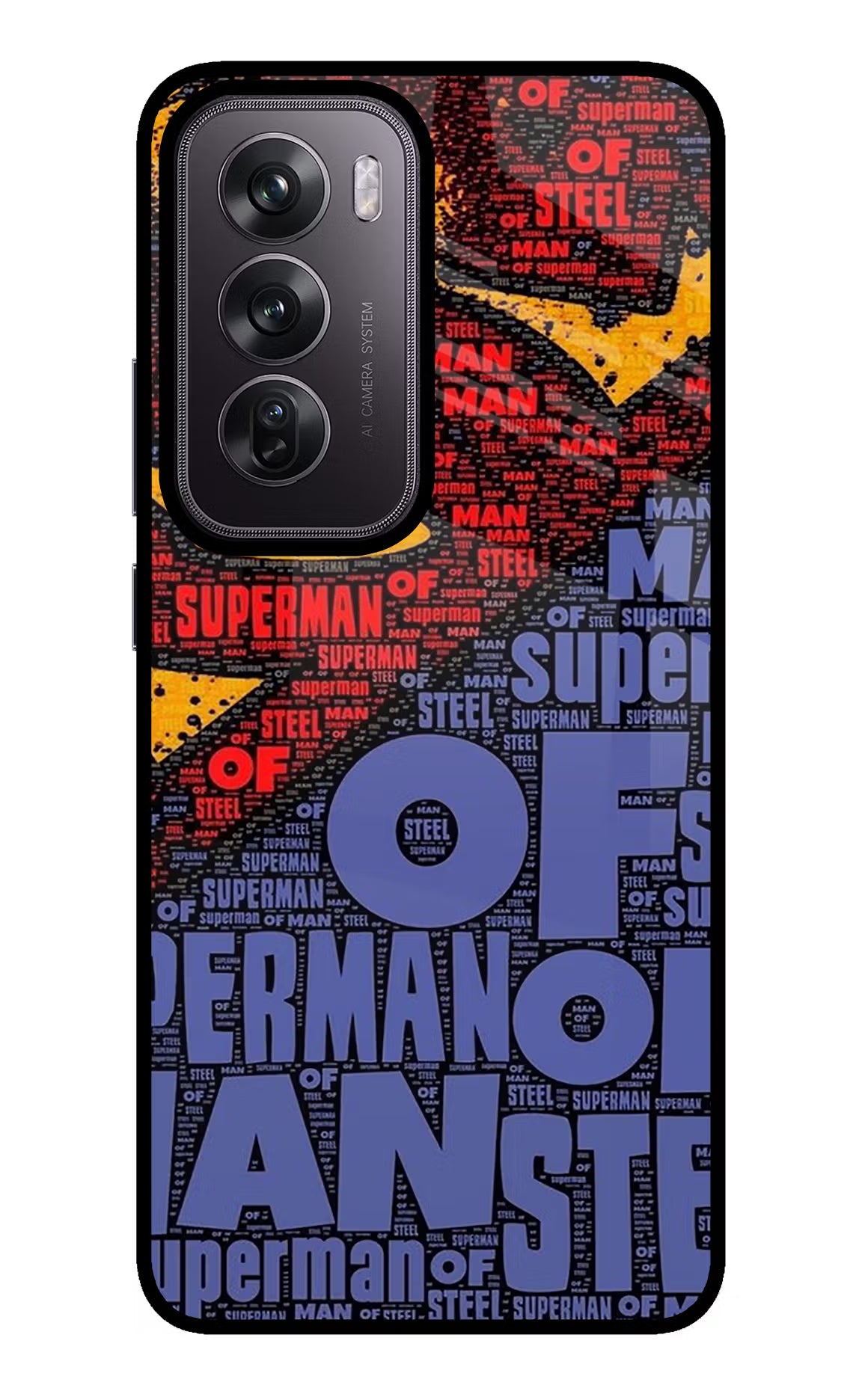 Superman Oppo Reno12 Pro 5G Glass Case Back Cover by Casekaro