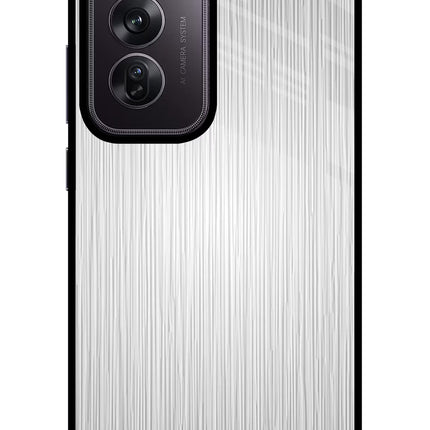 Wooden Grey Texture Oppo Reno12 Pro 5G Glass Case Back Cover by Casekaro