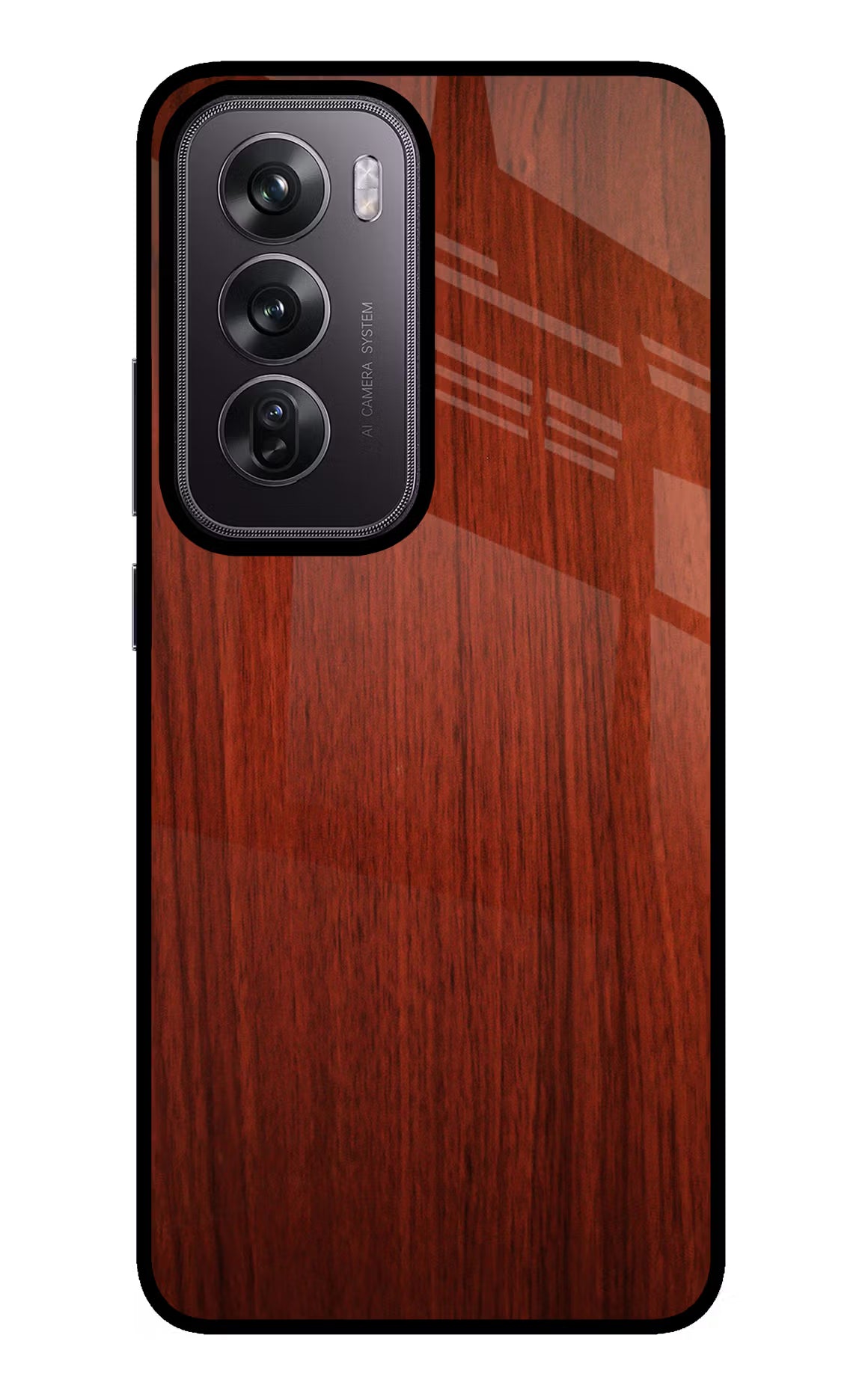 Wooden Plain Pattern Oppo Reno12 Pro 5G Glass Case Back Cover by Casekaro