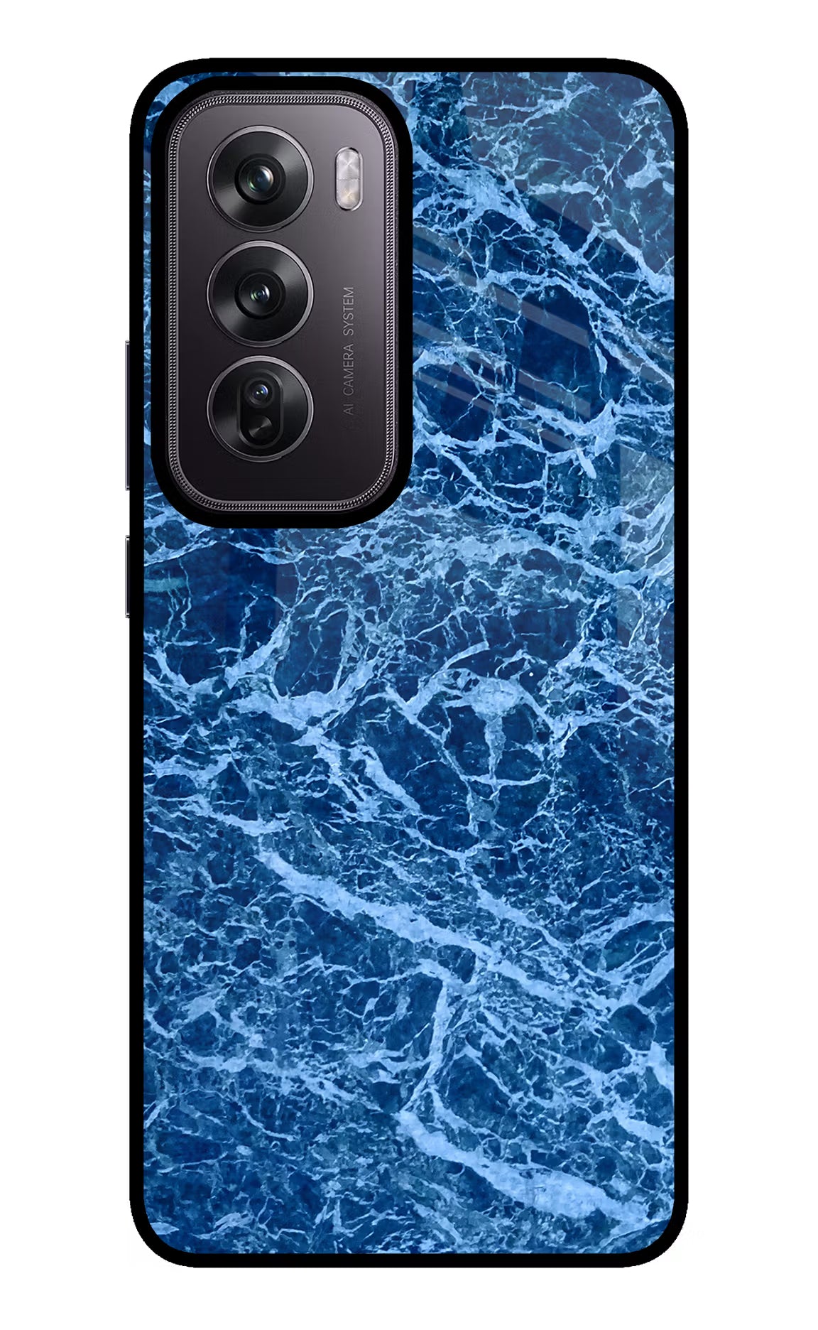 Blue Marble Oppo Reno12 Pro 5G Glass Case Back Cover by Casekaro
